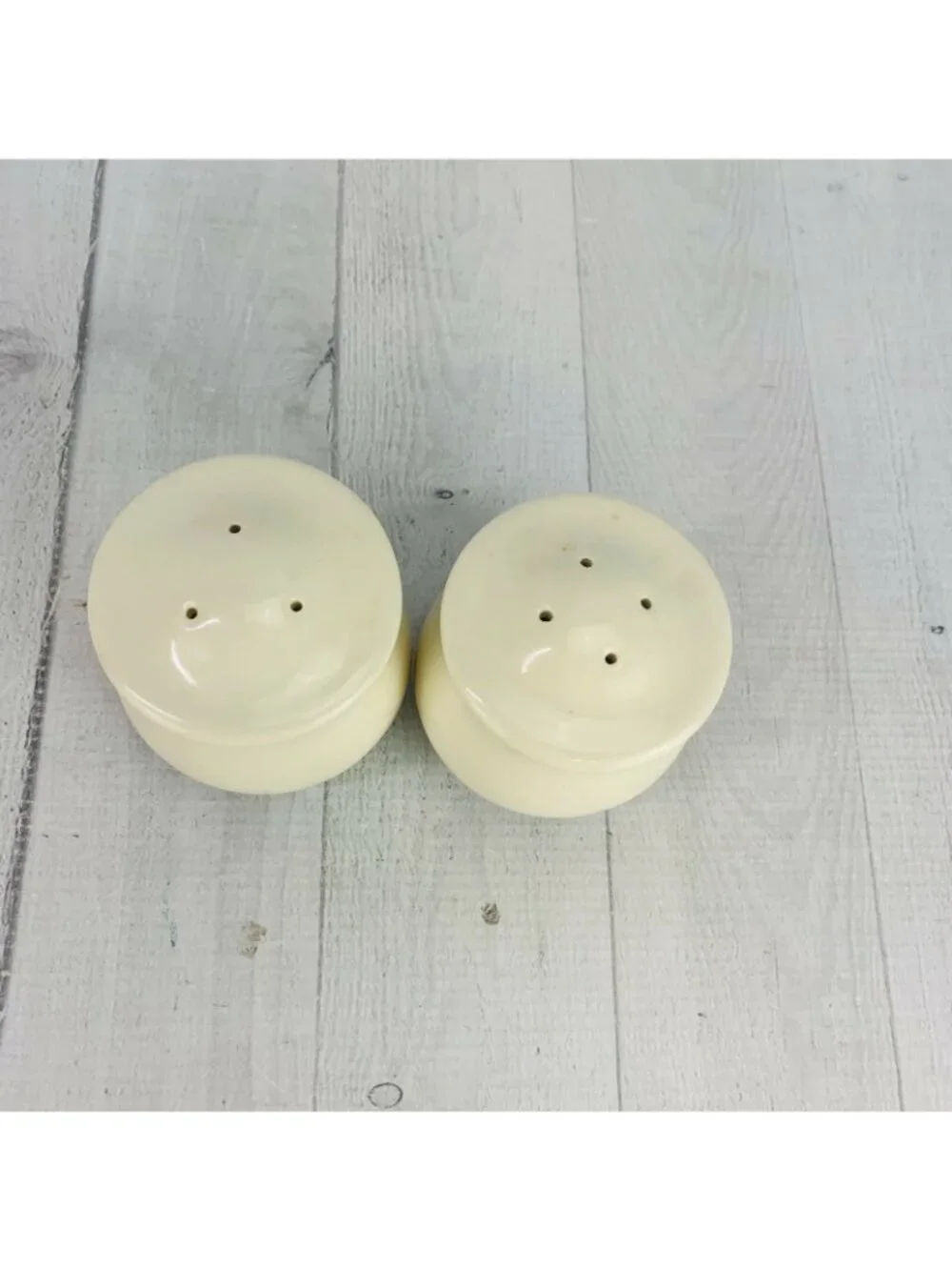 Pfaltzgraff JUNIPER  Stoneware Green  Mauve Bands 4 / 3 Salt Pepper Shaker Set 2